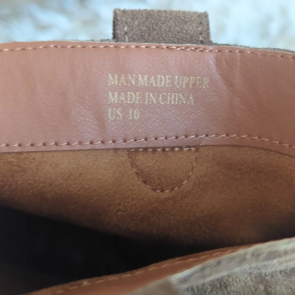 Vici Suede Over-the-Knee Slouch Boots in Taupe Brown